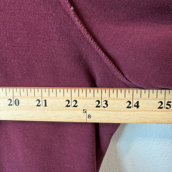 Soft Surroundings Cozy Burgundy Draped Whipstitch Weekend Jacket L - Picture 4 of 7